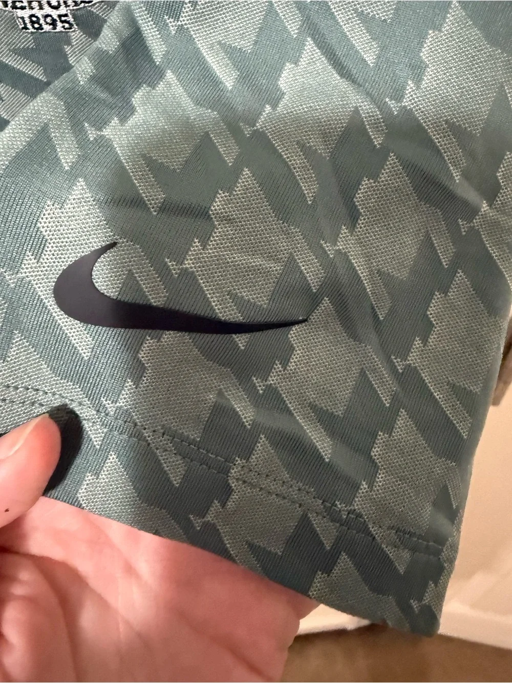Nike Men’s Teal Houndstooth Pinehurst Polo